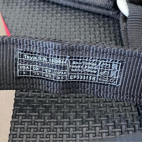 Teva Platform Sandals Black Flatform Universal Chunky Hook & Loop Vegan Size 9 - Picture 9 of 9